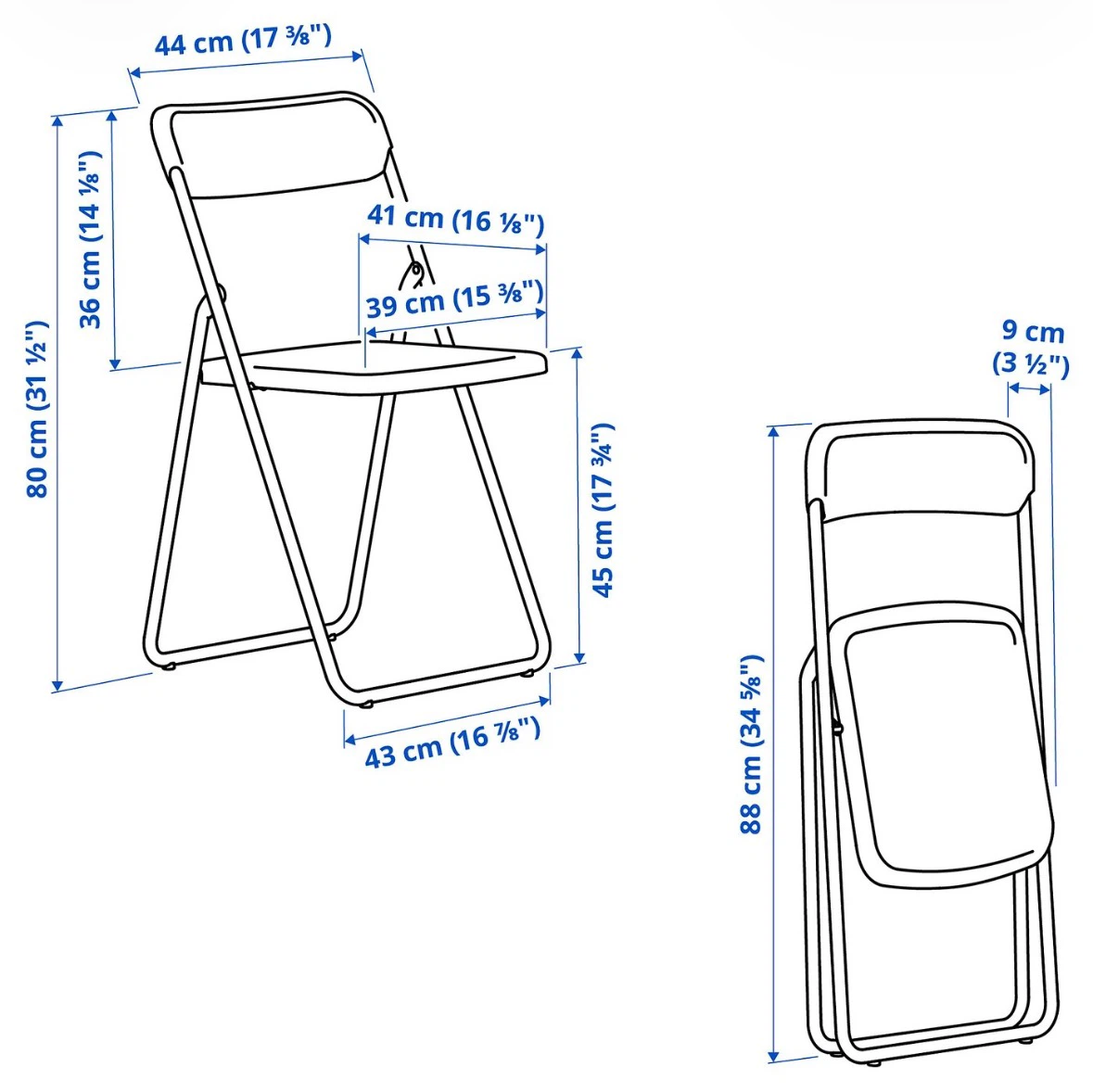 IKEA VIHAL Folding Chair - Sage Green - photo 4
