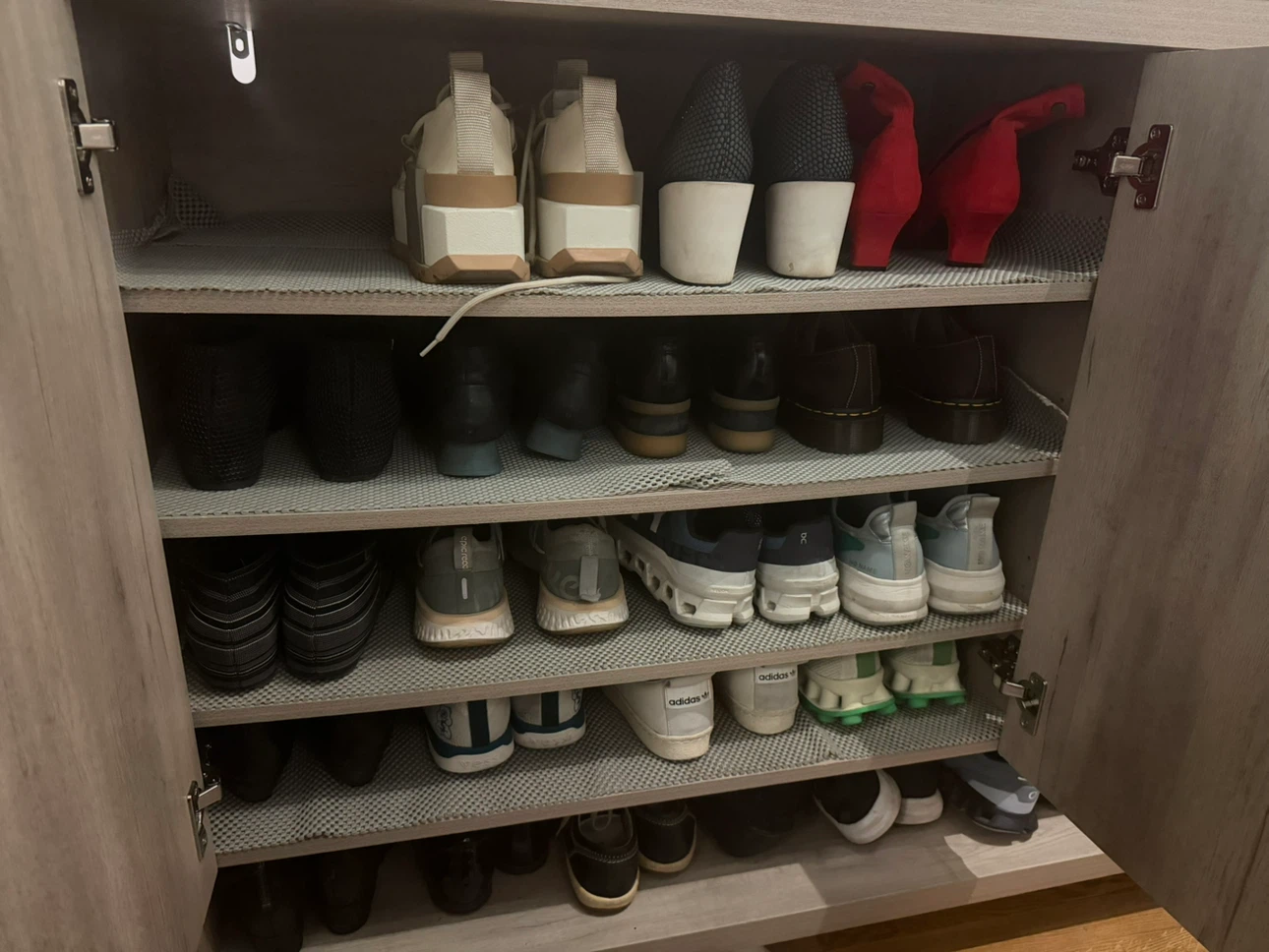 Fluted Shoe Cabinet Storage Unit - photo 5