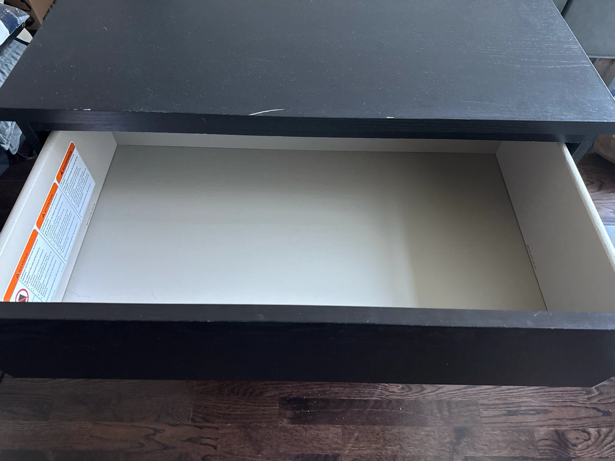 IKEA MALM 3-Drawer Chest in Black-Brown - photo 2