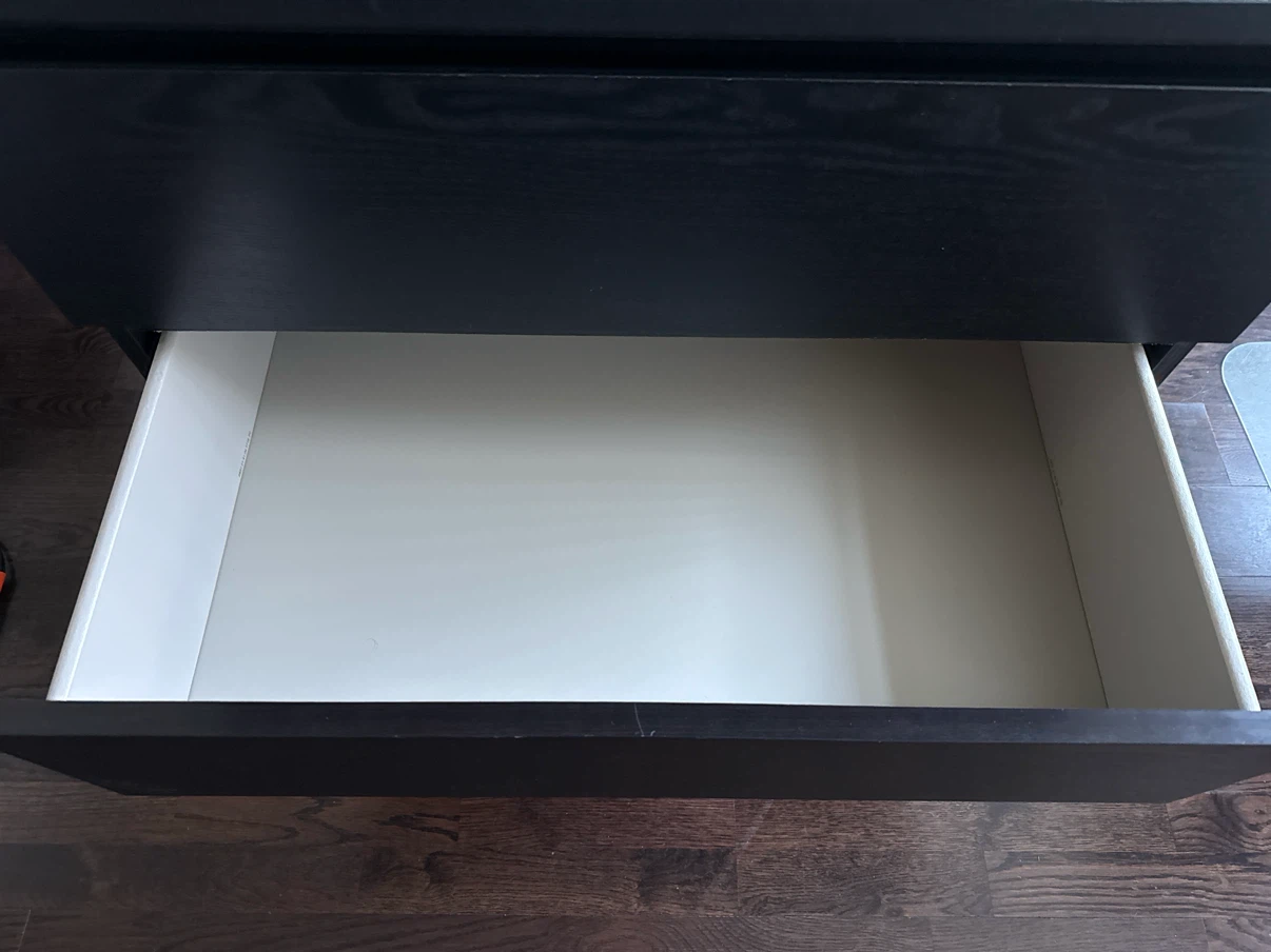 IKEA MALM 3-Drawer Chest in Black-Brown - photo 3