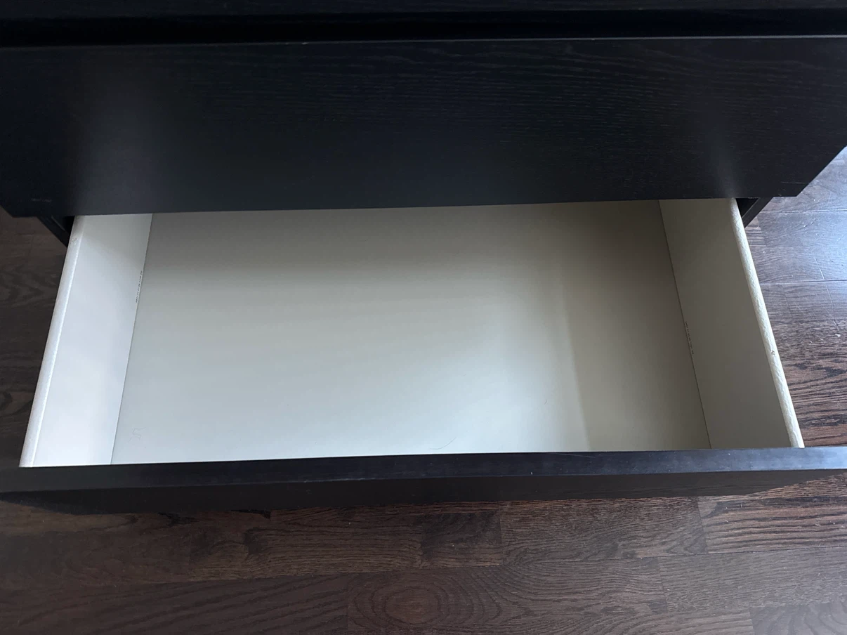 IKEA MALM 3-Drawer Chest in Black-Brown - photo 4