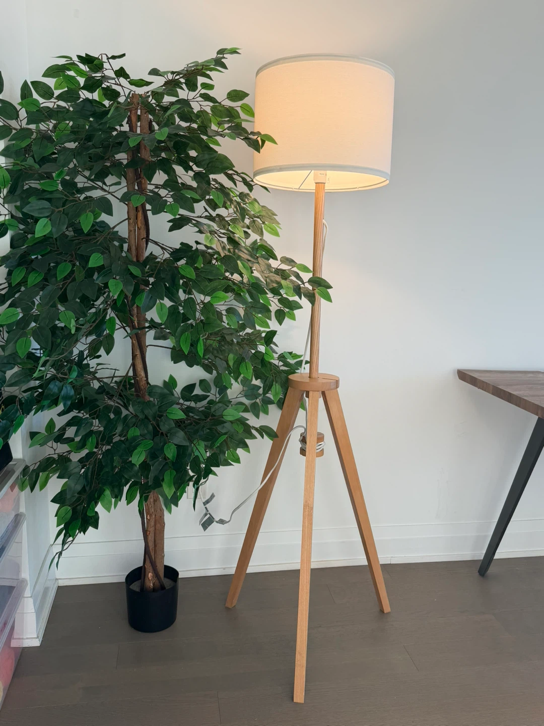 IKEA LAUTERS Floor Lamp, Ash/White