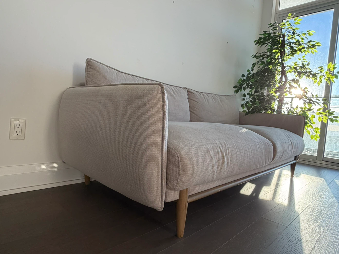 Modern Beige Sofa - photo 2