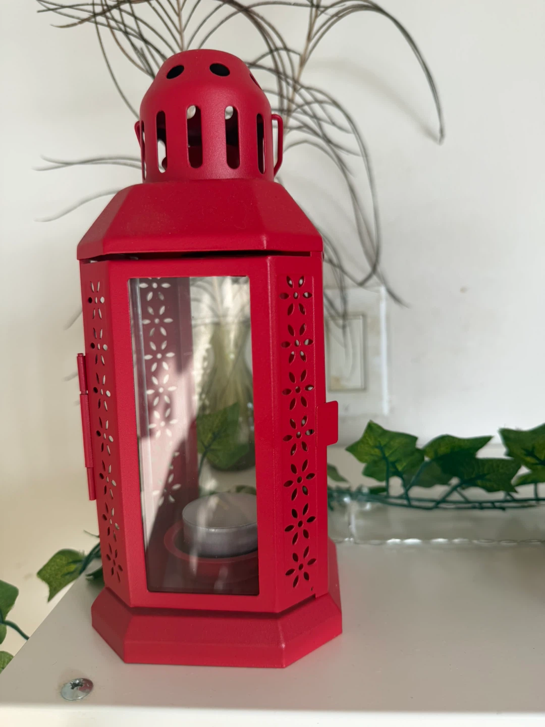 Set of Two Red Metal Lanterns - photo 2