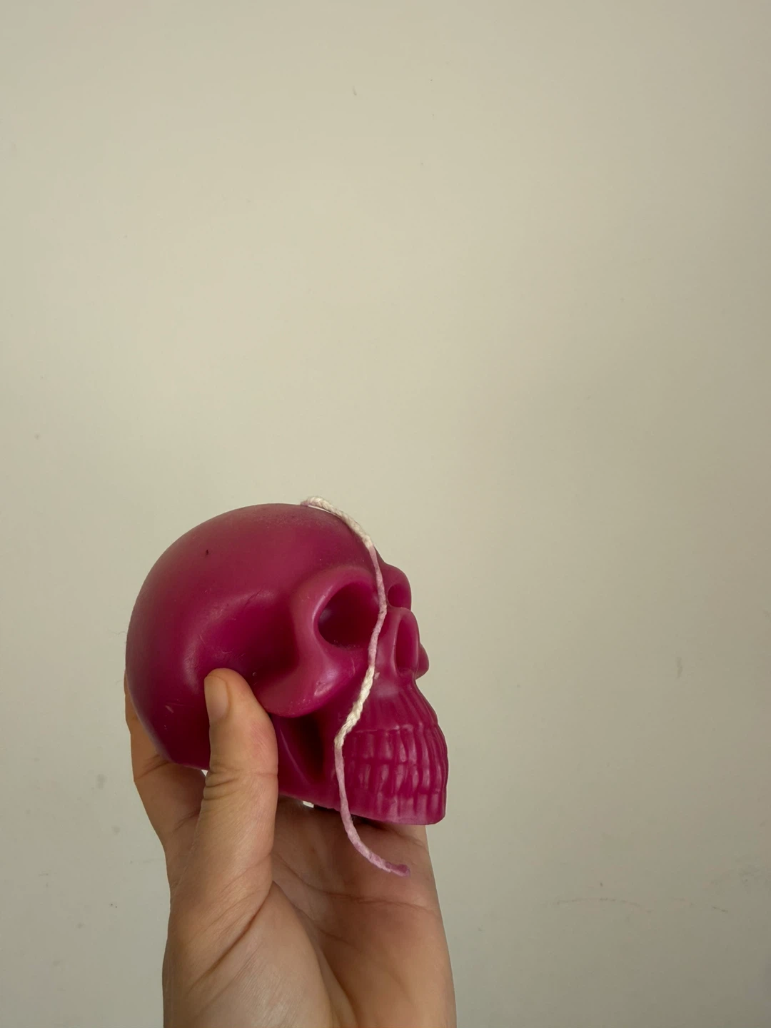 Pink Skull Shaped Candle - photo 2