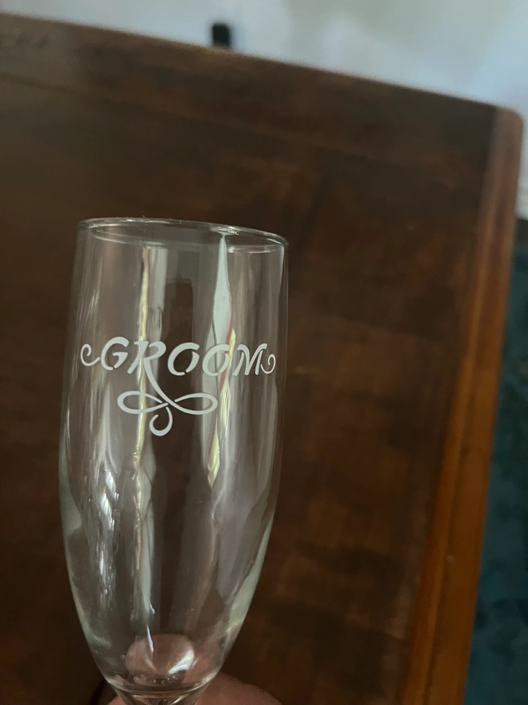 Set of Bride and Groom Champagne Flutes - photo 3