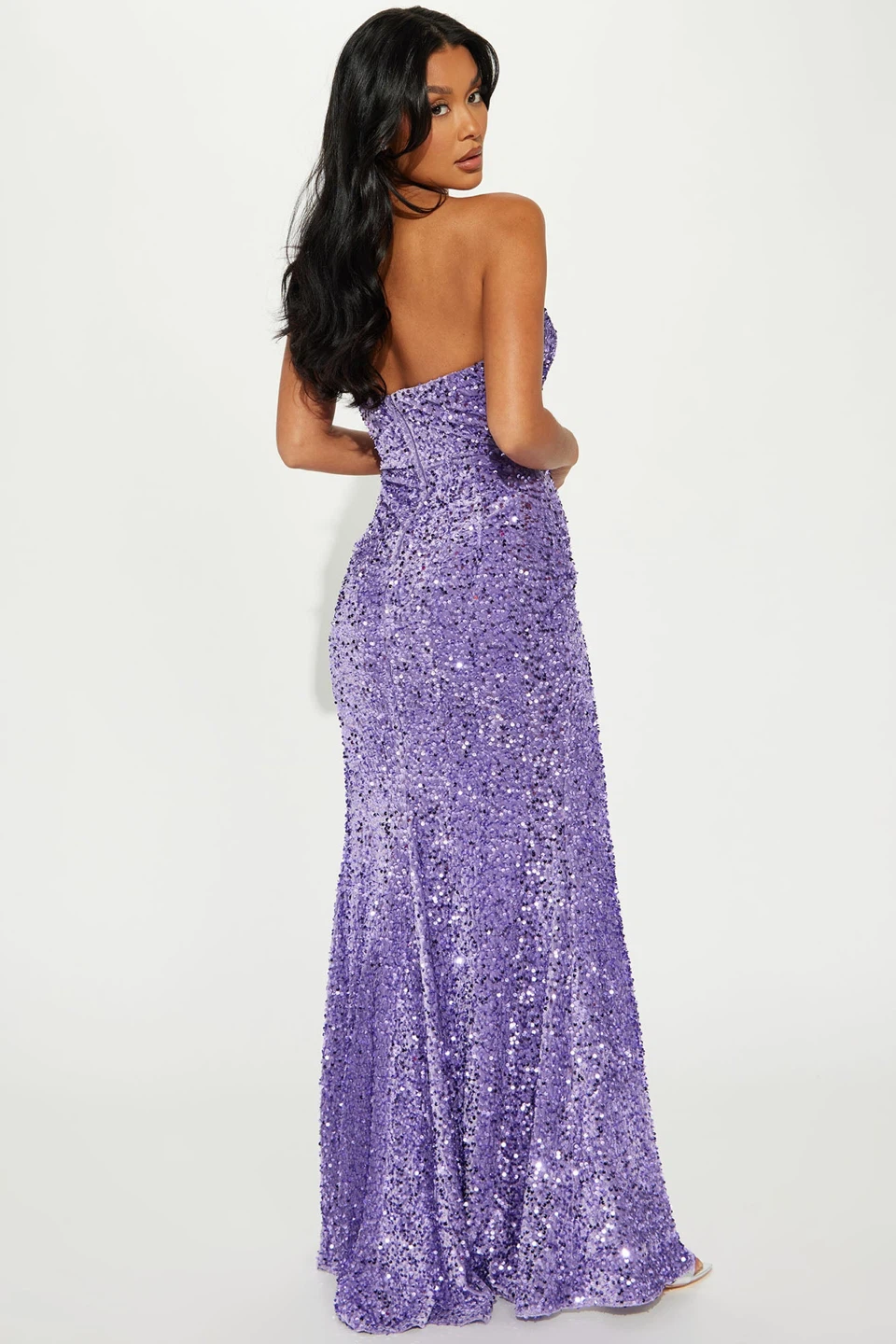 New with tags size medium purple sequin maxi dress - photo 3
