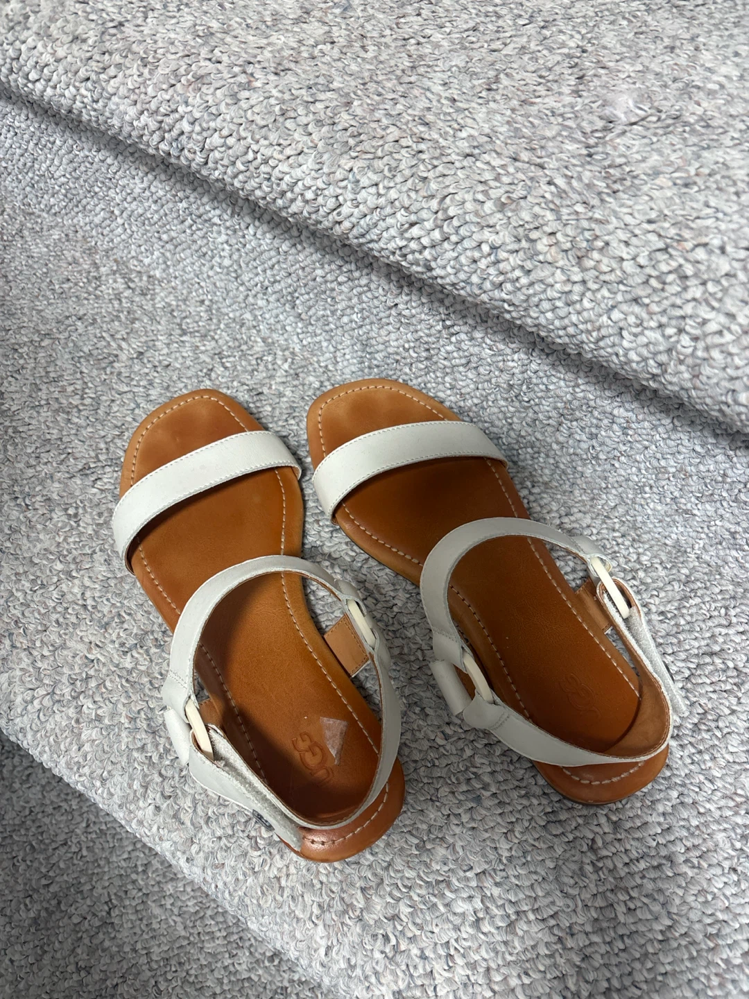 UGG Leather Sandals White