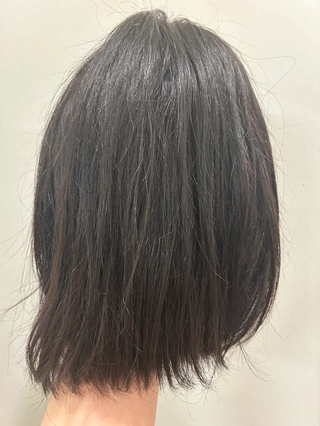 NEW 100% Human Hair Wig - 10" Black Lace Bob with Bangs
