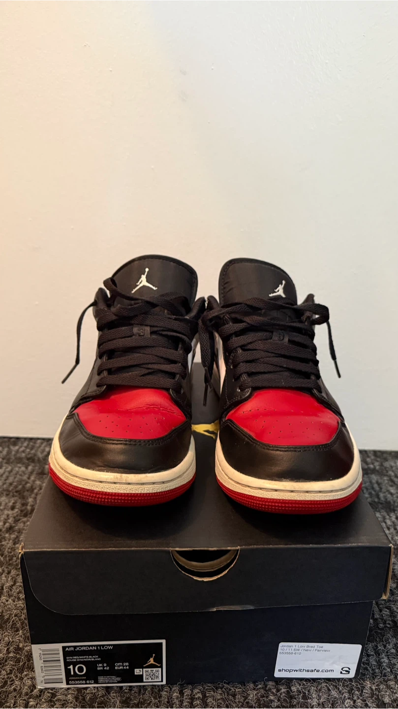 Air Jordan 1 Low Bred Toe - Size 10 - photo 2