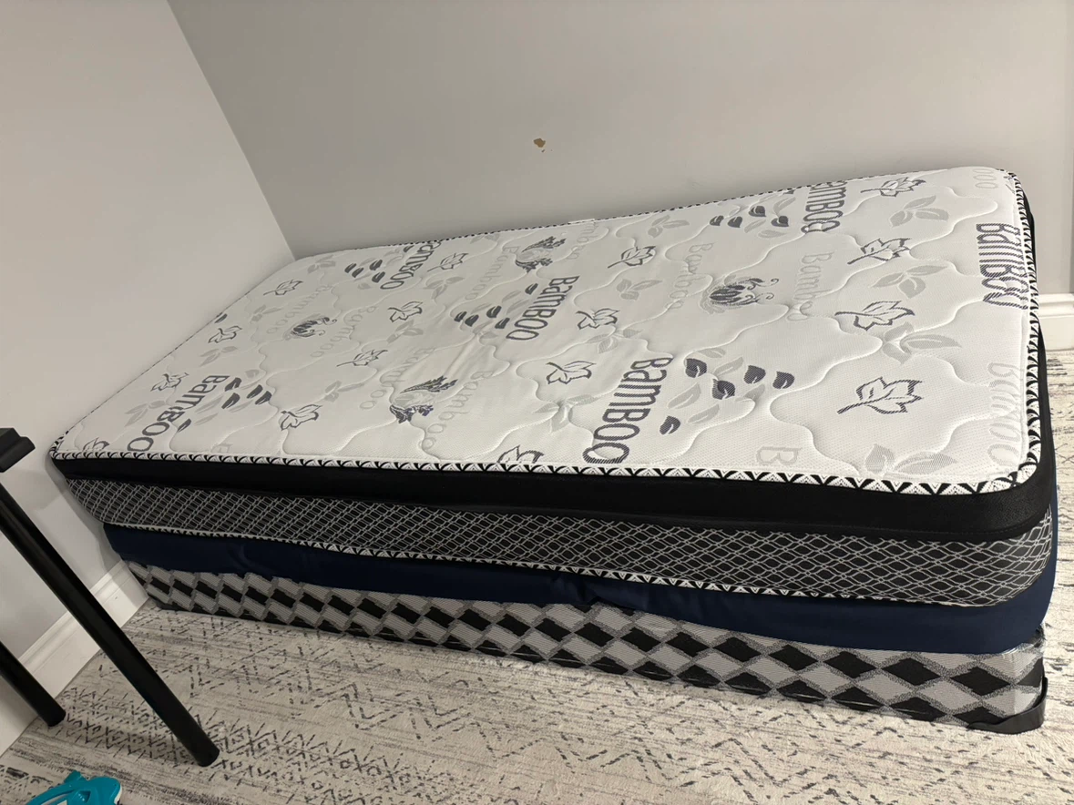 Twin size bamboo mattress with box