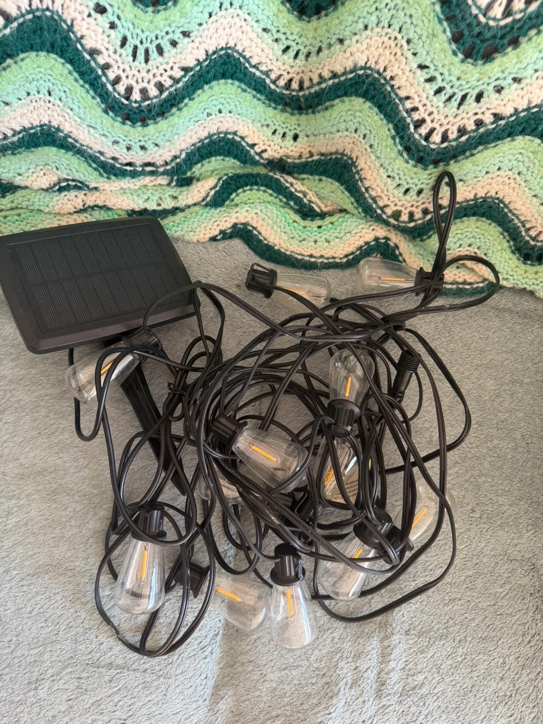 Solar Powered Outdoor LED String 12 Lights