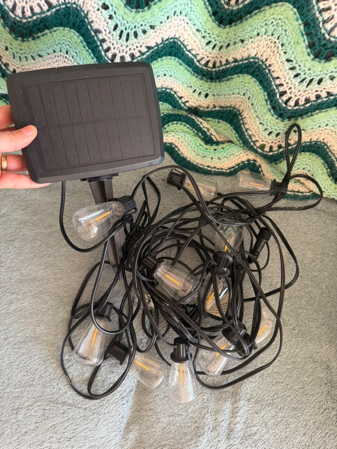 Solar Powered Outdoor LED String 12 Lights - photo 2