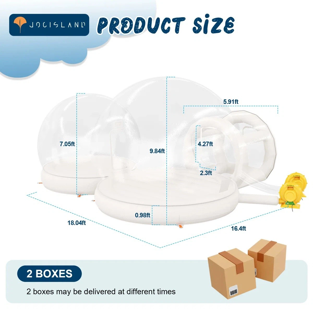 JOCISLAND Double Inflatable Bubble House - photo 2