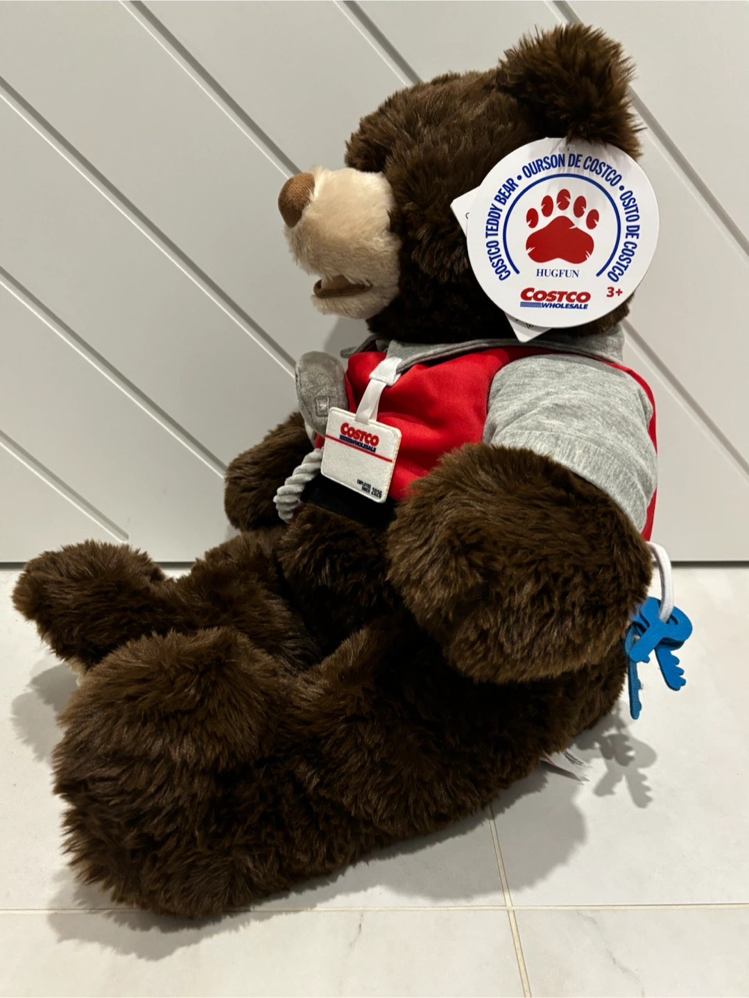 LIMTED ! COSTCO TEDDY BEAR-VISOR, 24” PLUSH NEW WITH TAGS - photo 3