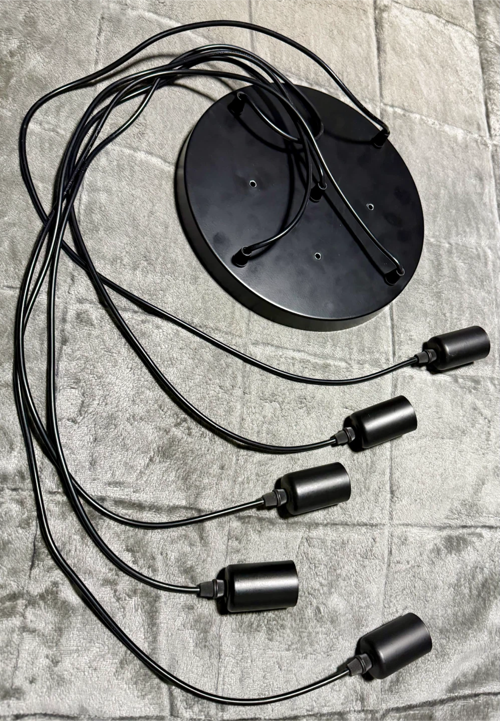 5-Light Black Pendant Chandelier Base - photo 3