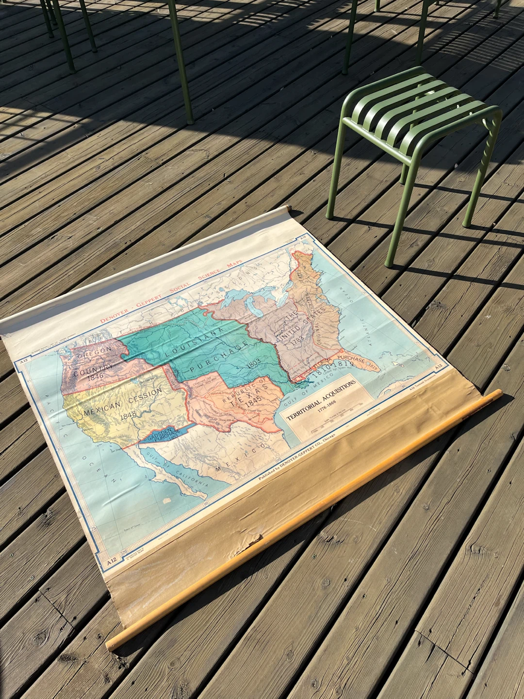 Vintage Classroom Wall Map