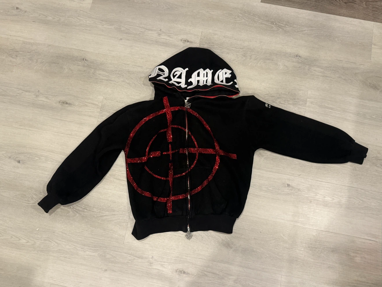 Named Collective Rhinestone Zip-Up Hoodie