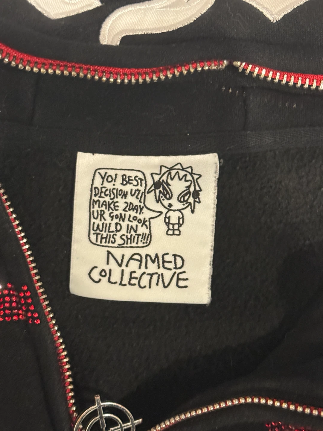 Named Collective Rhinestone Zip-Up Hoodie - photo 2
