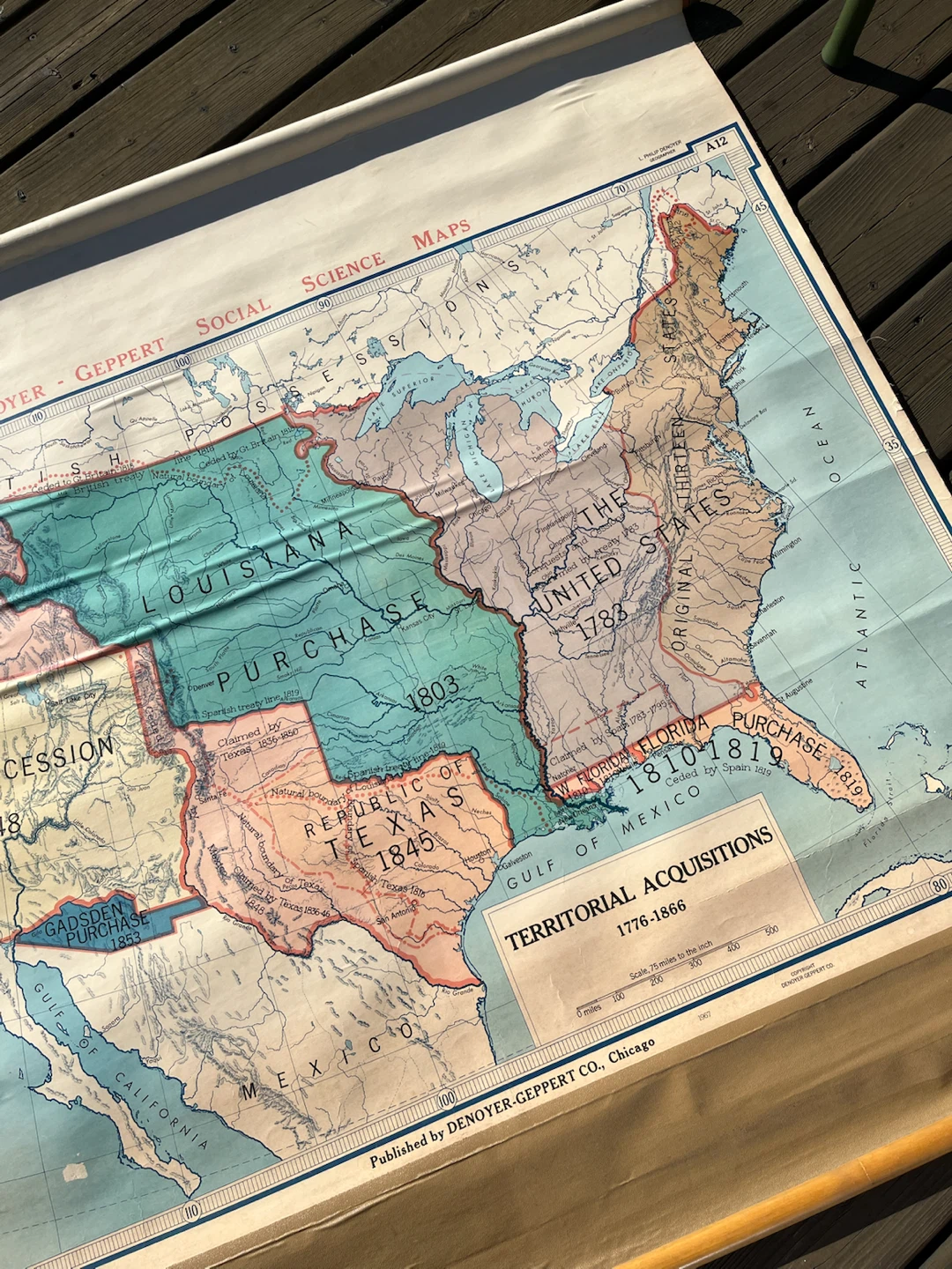 Vintage Classroom Wall Map - photo 5