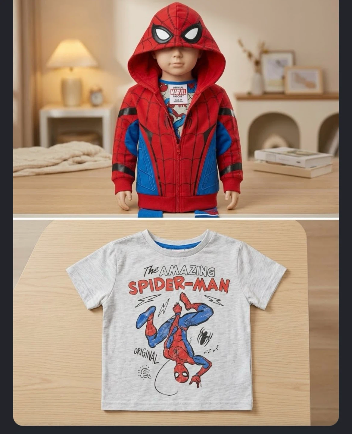 Disney , Marvel Spider-Man Hoodie and T-Shirt Set - photo 2