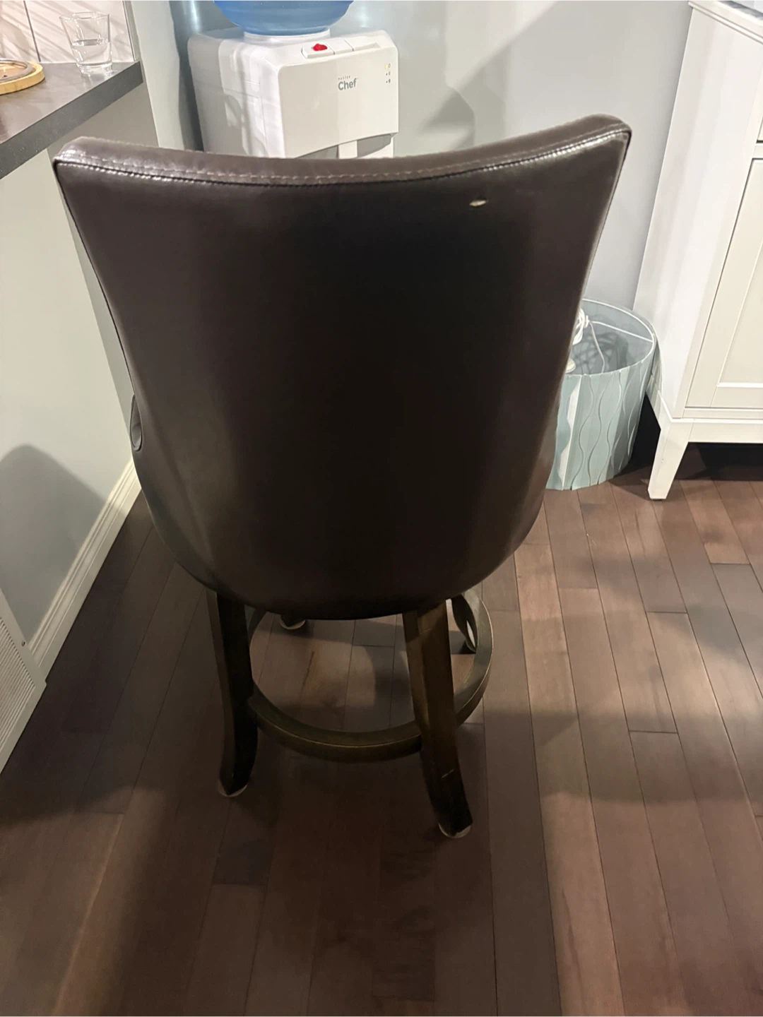 Dark Brown Swivel Bar Stool - photo 2