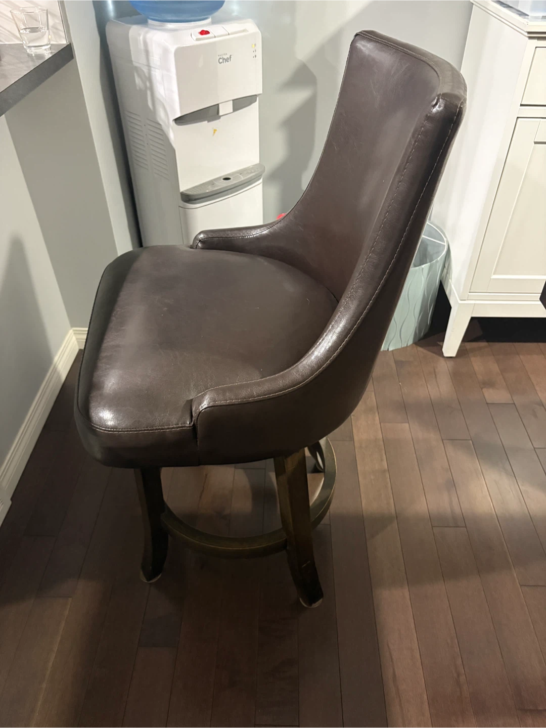 Dark Brown Swivel Bar Stool - photo 3