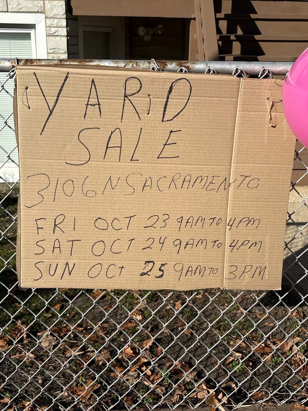 Yard  sale 3106 N Sacramento Chicago