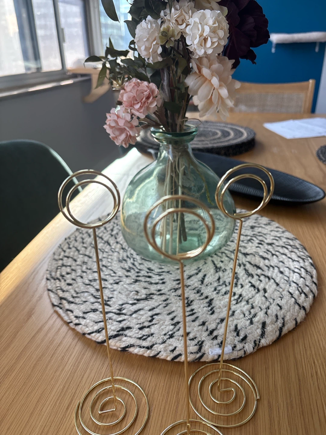 Set of 8 Gold Wire Table Number/photo Holders