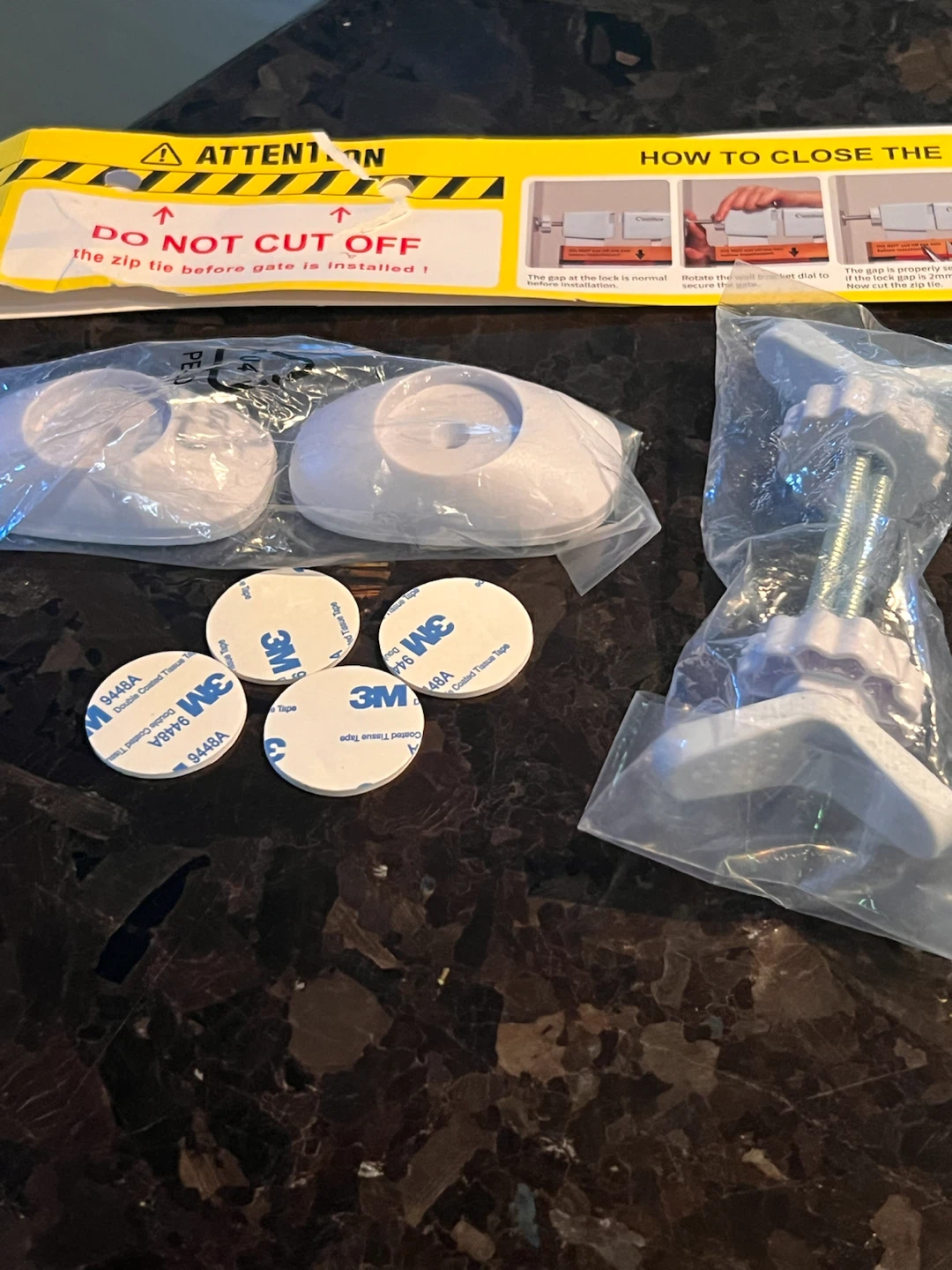 Baby/pet Gate Replacements  2White Screws,2Wall Cups,& 4-3M Pads - photo 5