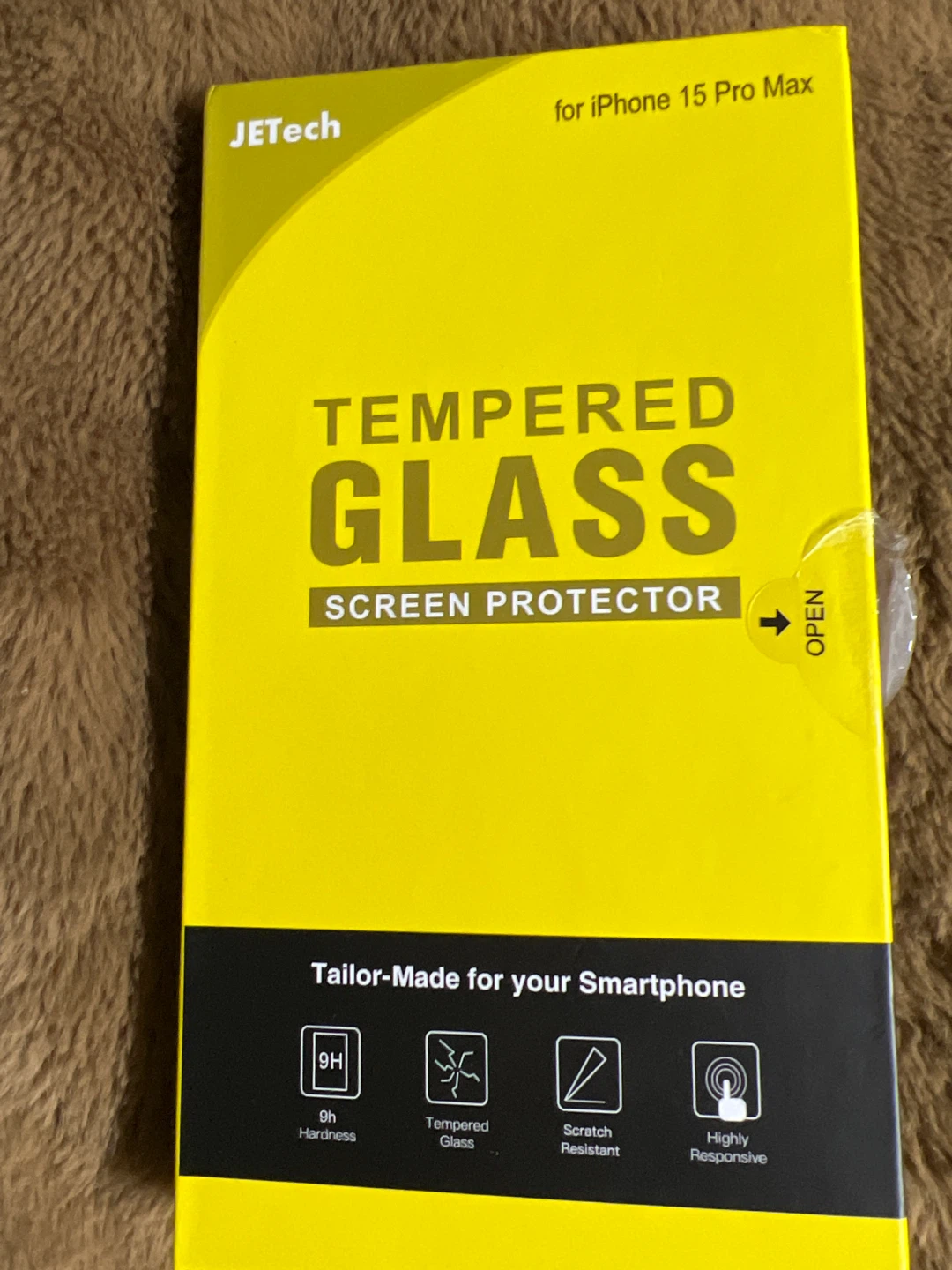 JETech Tempered Glass Screen Protector for iPhone 15 Pro Max