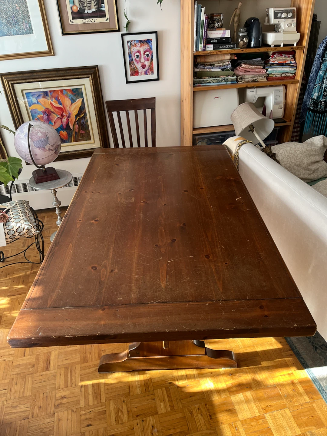 Rustic Solid Maple Trestle Dining Table - photo 5