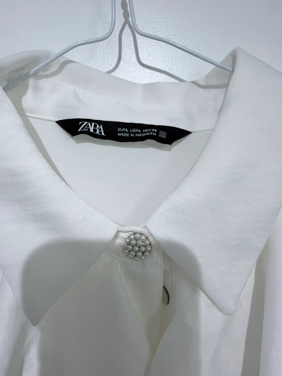 Zara white ruffled blouse - photo 2