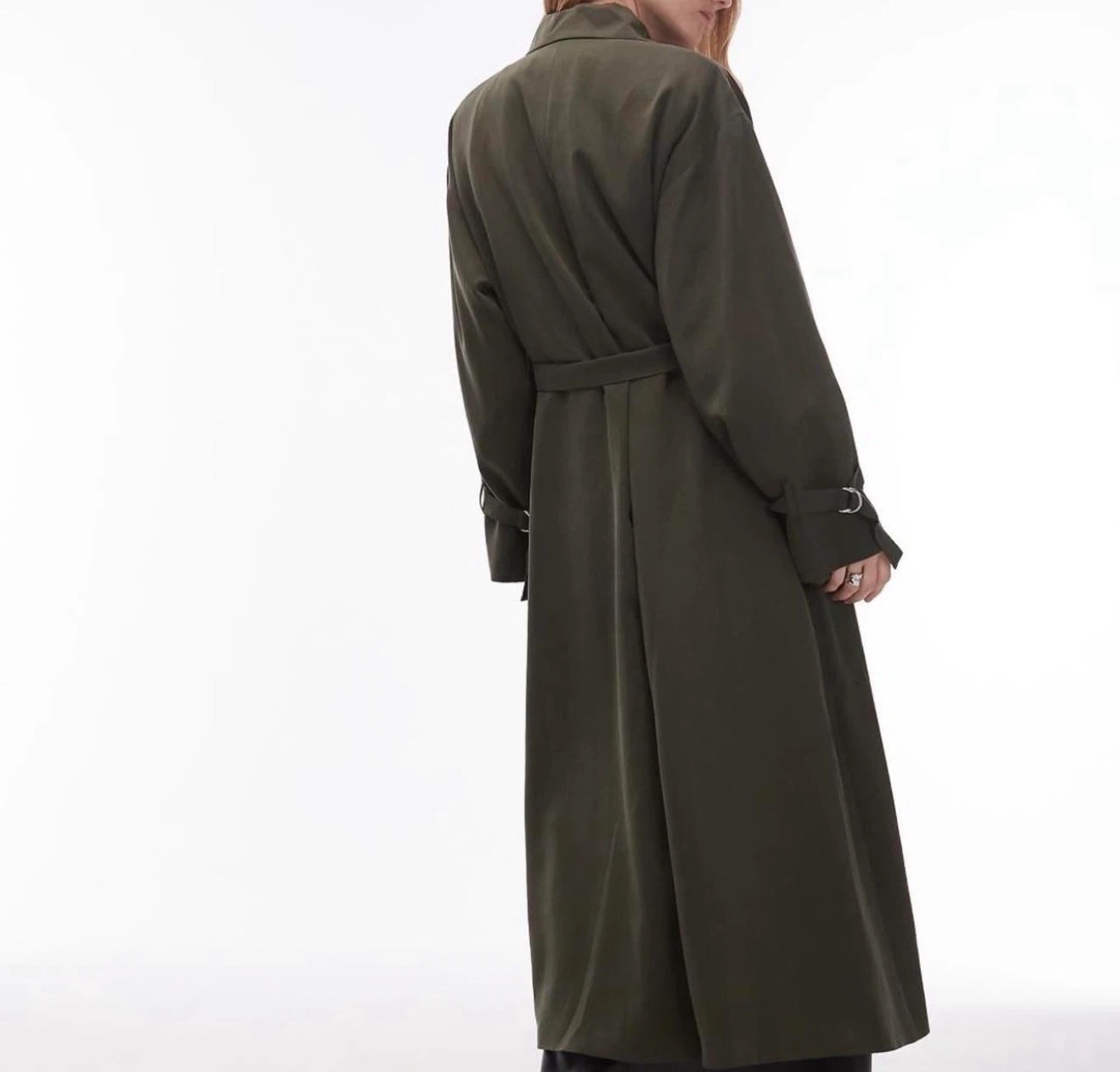 Olive Green Trench Coat - NEW - photo 3