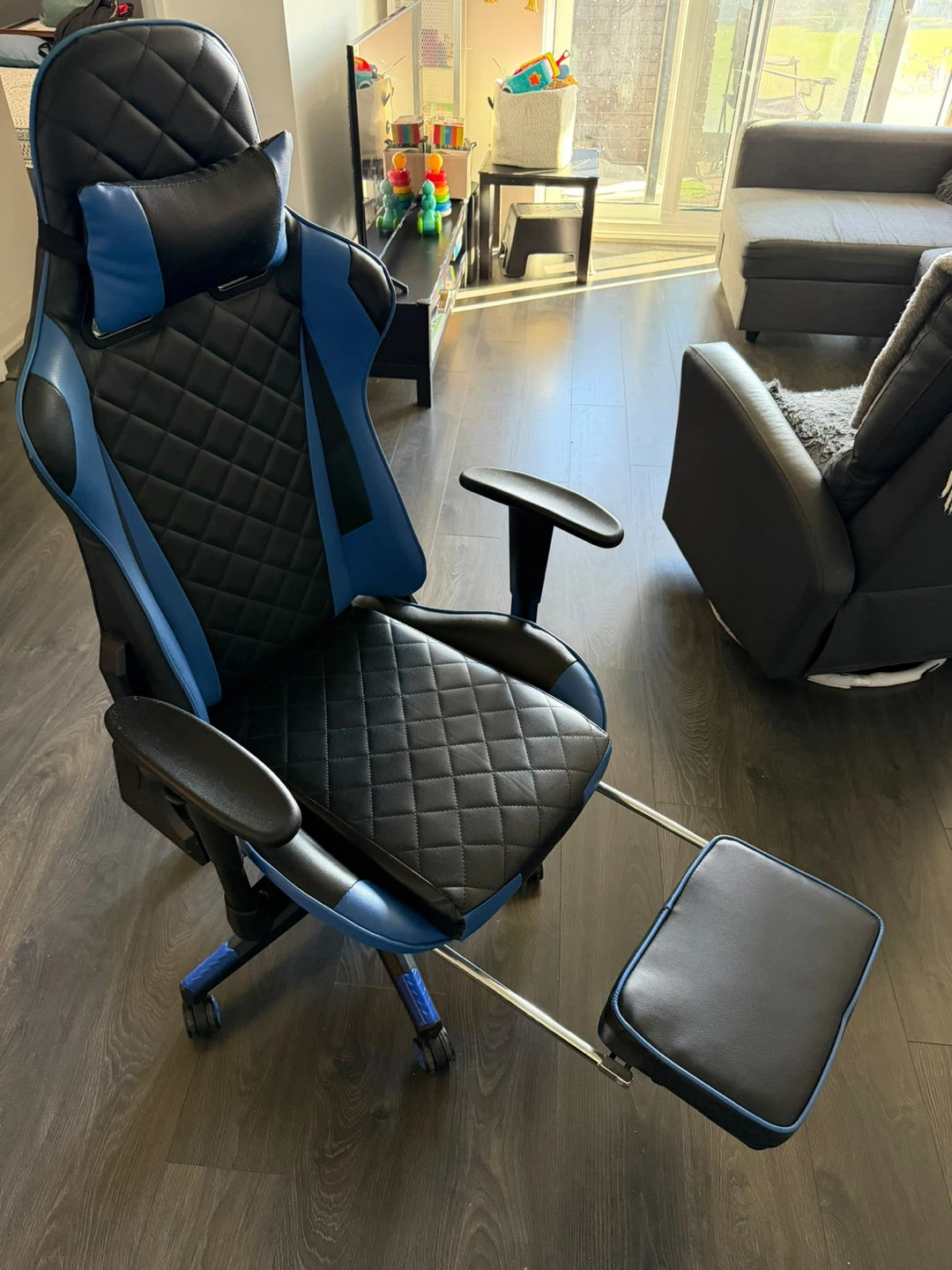 Blue and black gaming chair - photo 4