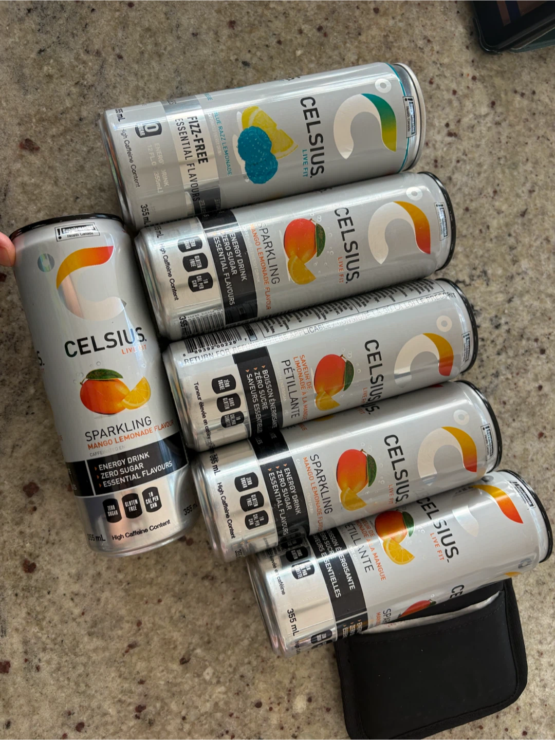 6 Celsius Energy Drinks - Mango Lemonade & Blue Razz