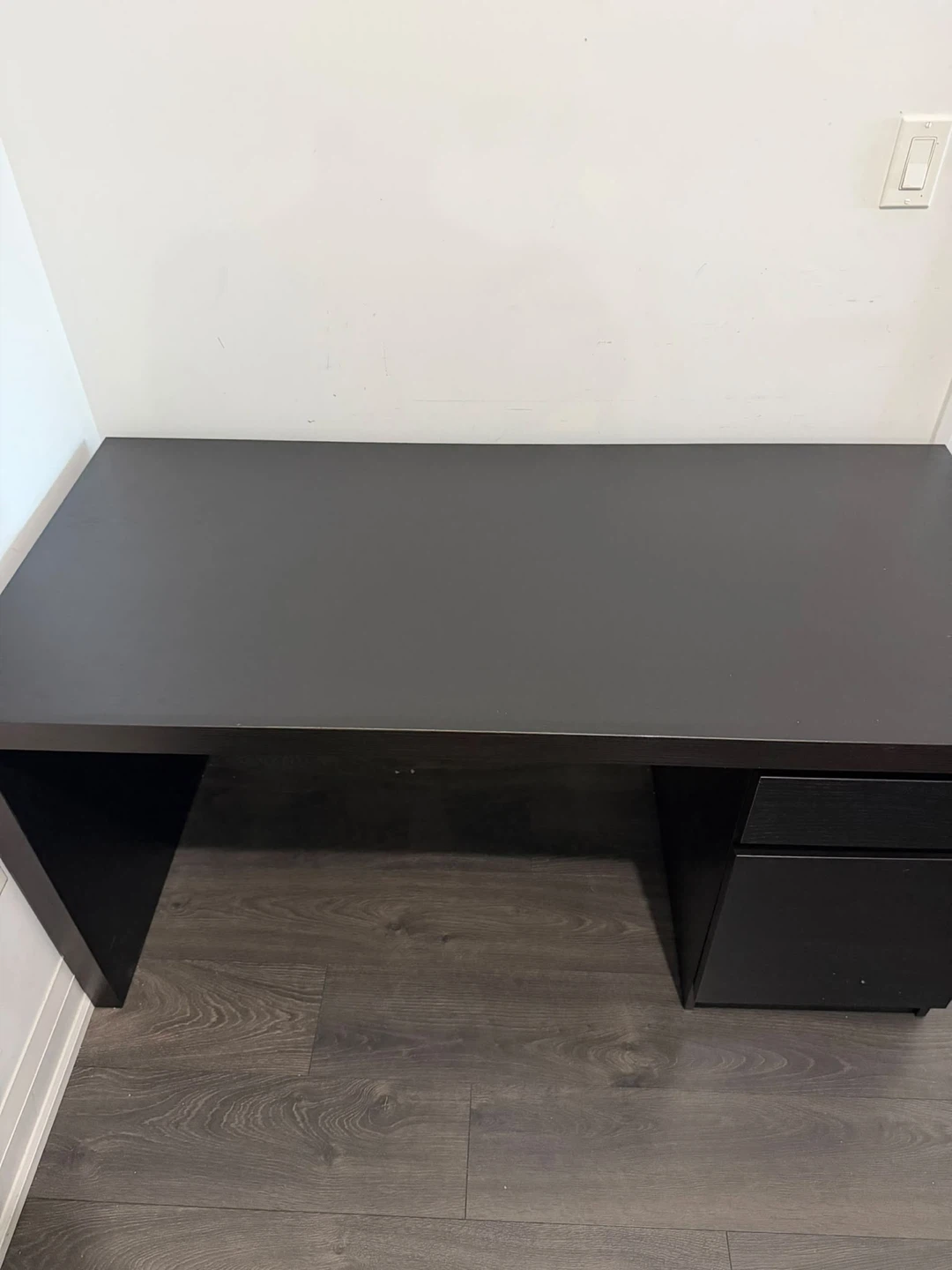Black Office Desk with Drawers - photo 2