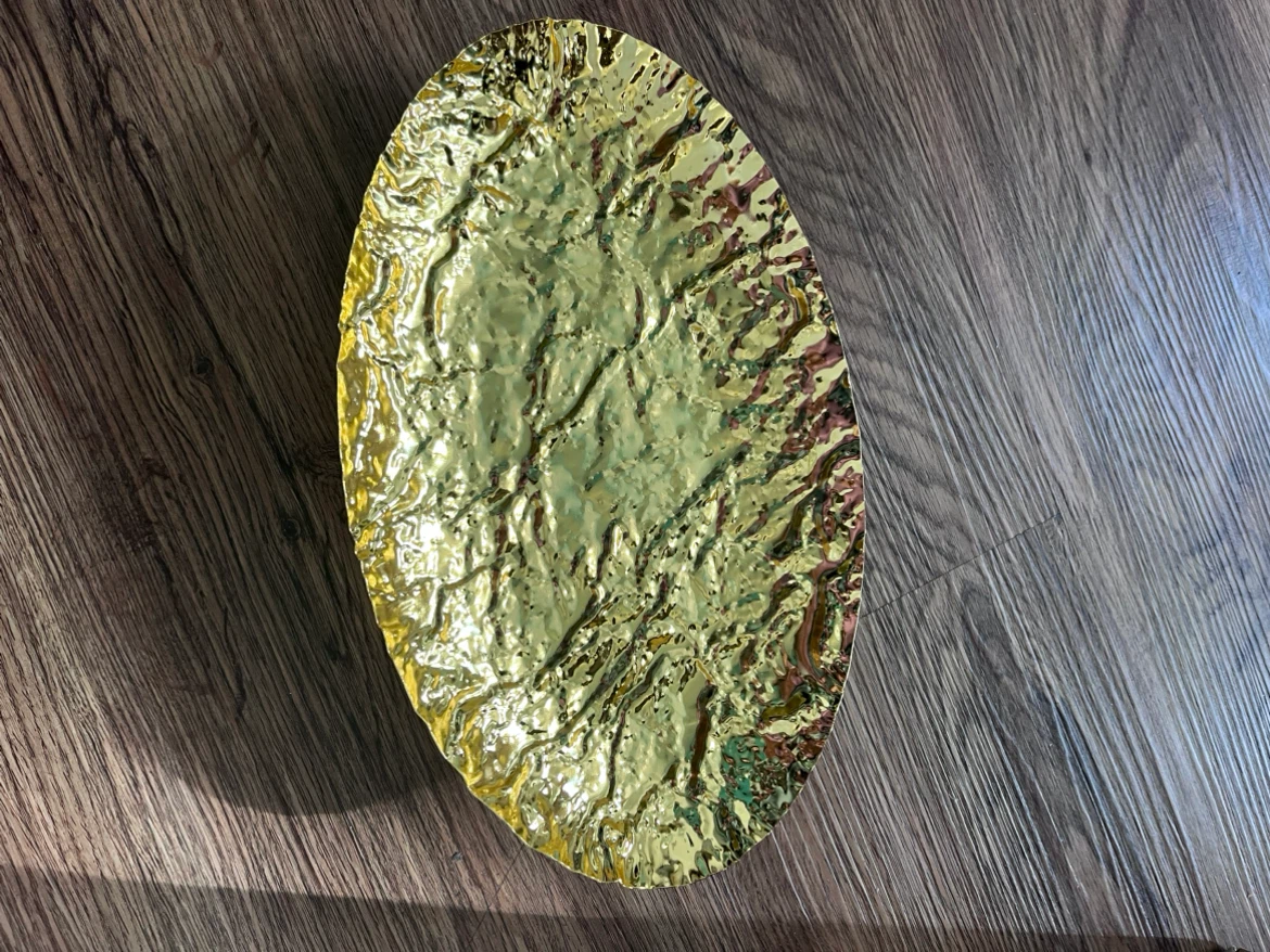 Gold Hammered Decorative Tray - photo 3