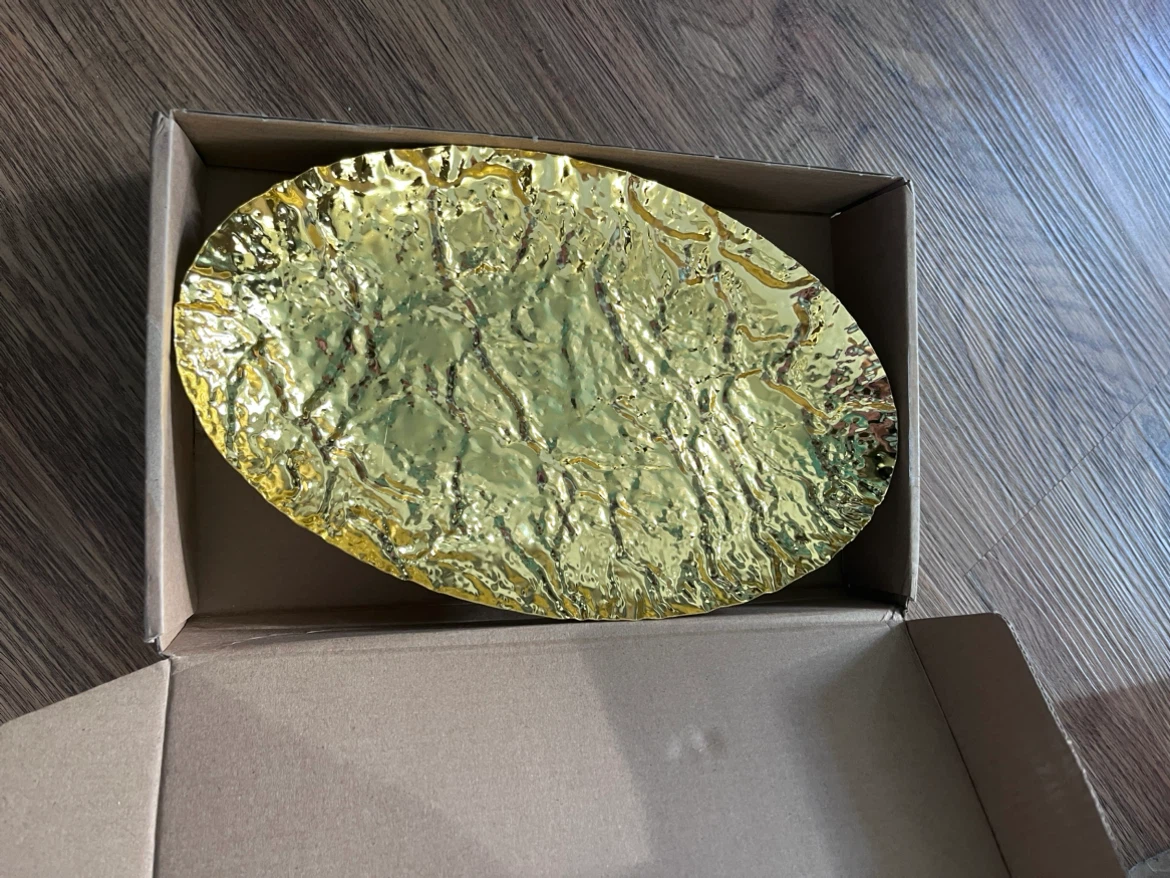 Gold Hammered Decorative Tray - photo 4