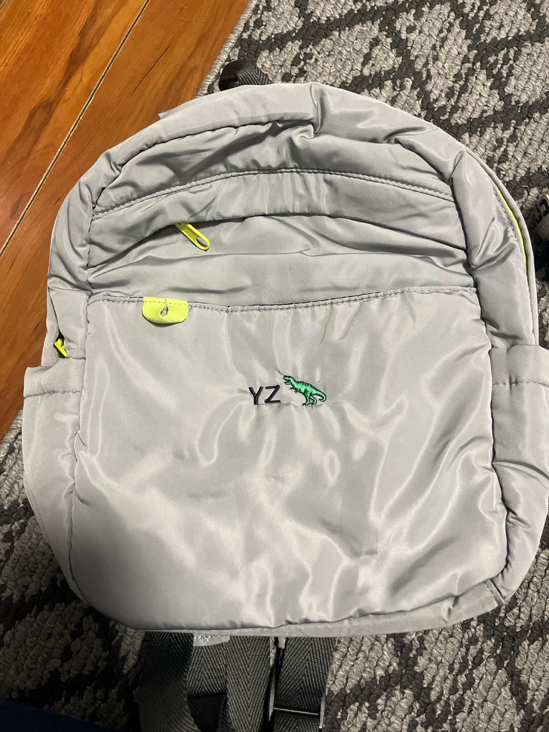 MOVING SALE ‼️ Zara Grey Backpack with Dinosaur Detail
