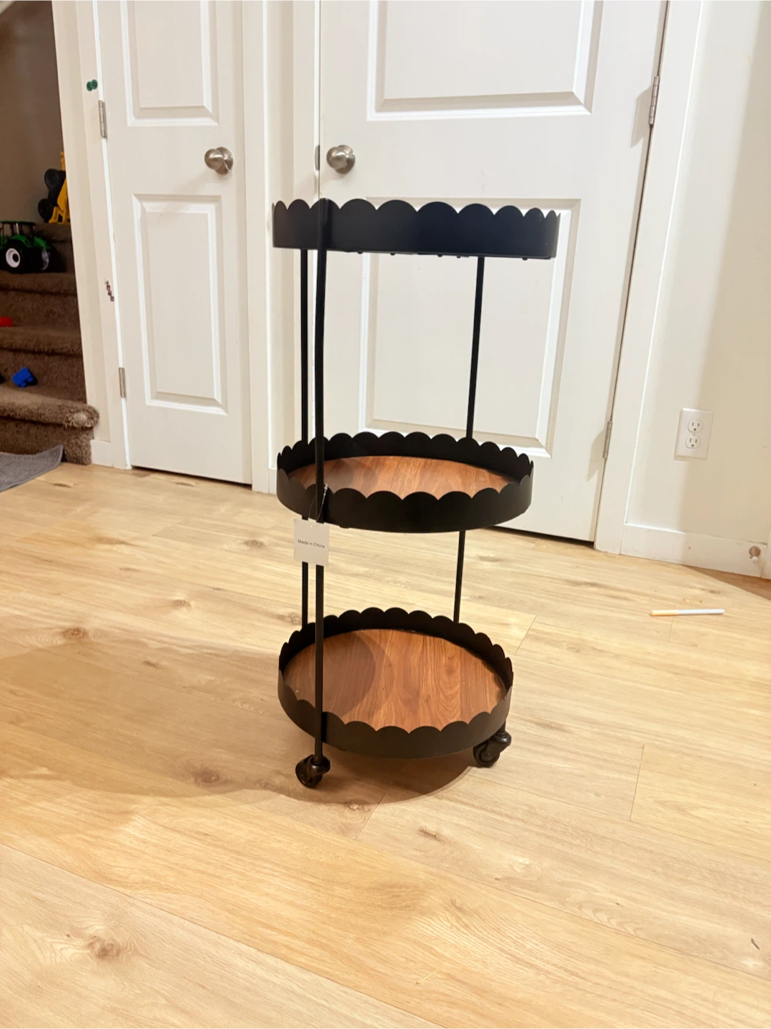 3-Tier Scalloped Rolling Storage Cart - photo 2