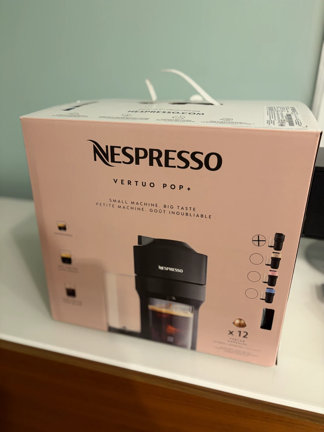 Nespresso Vertuo Pop+ Coffee Machine in matte black