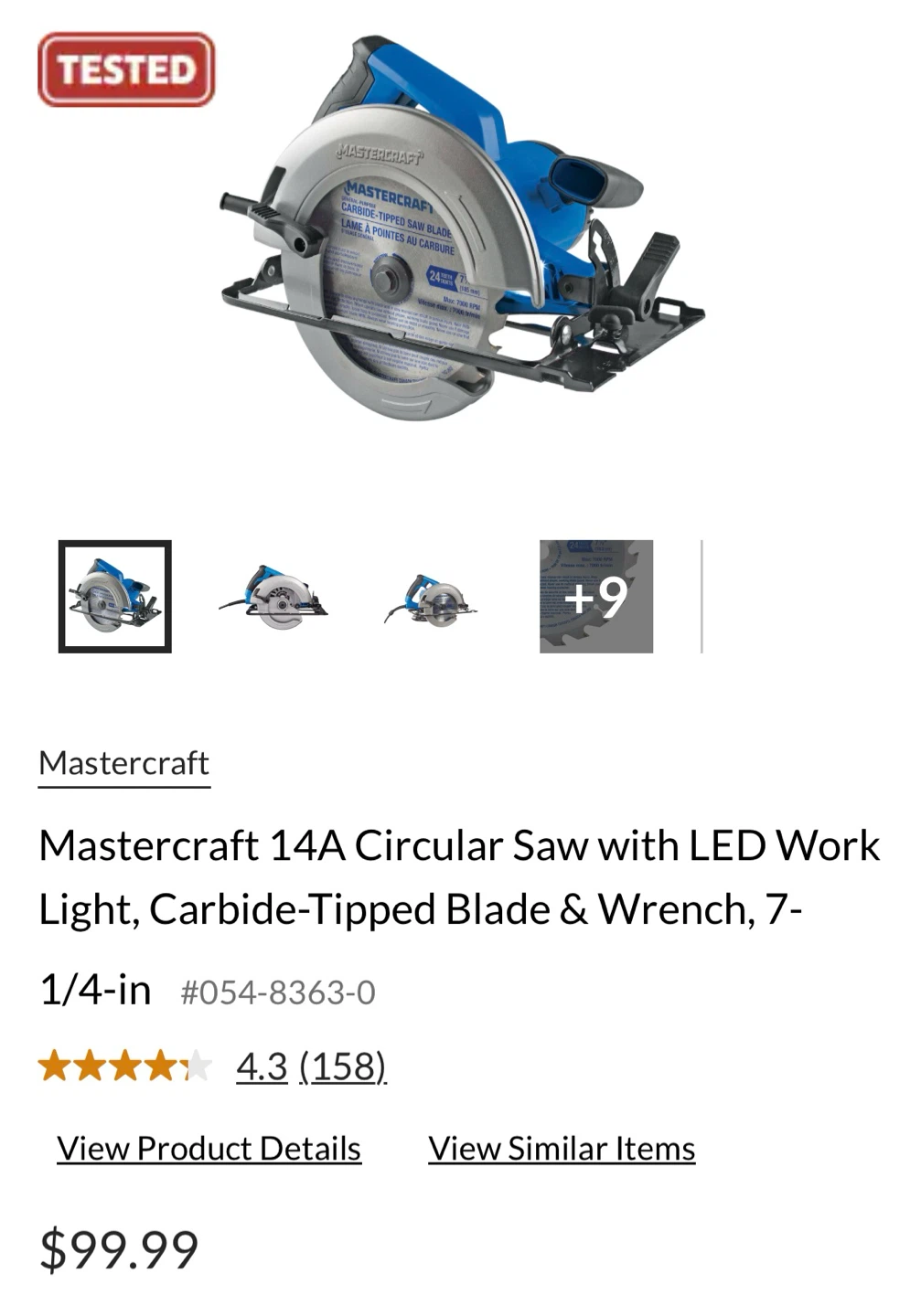 Mastercraft 14A 7-1/4" Circular Saw - photo 5