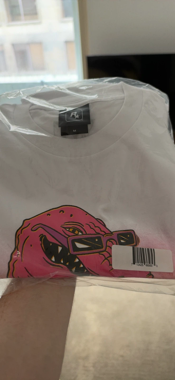 GTA 6 Mecca the Gator Rockstar Games White Graphic T-Shirt