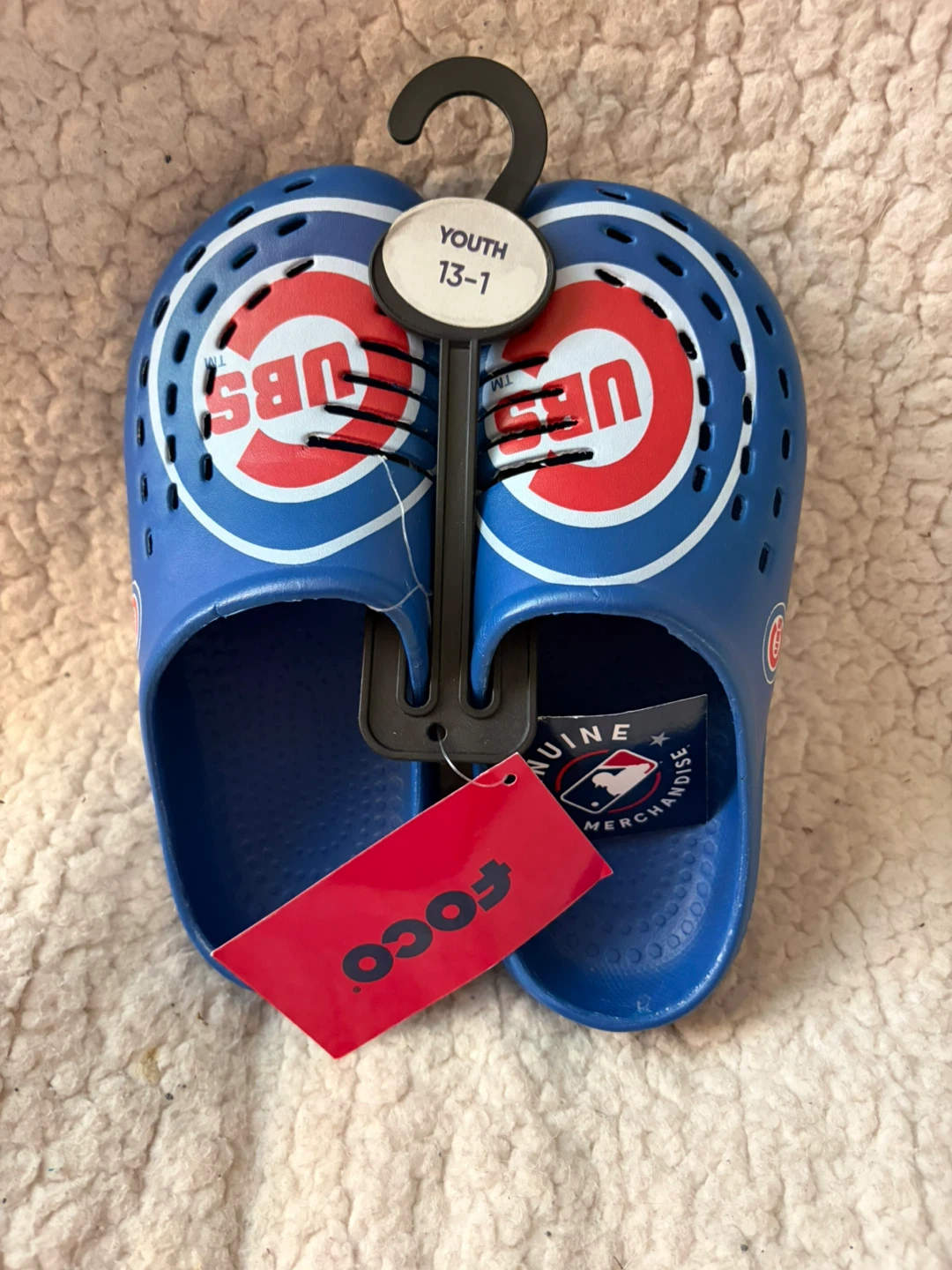 FOCO Chicago Cubs Youth Clogs Size 13-1