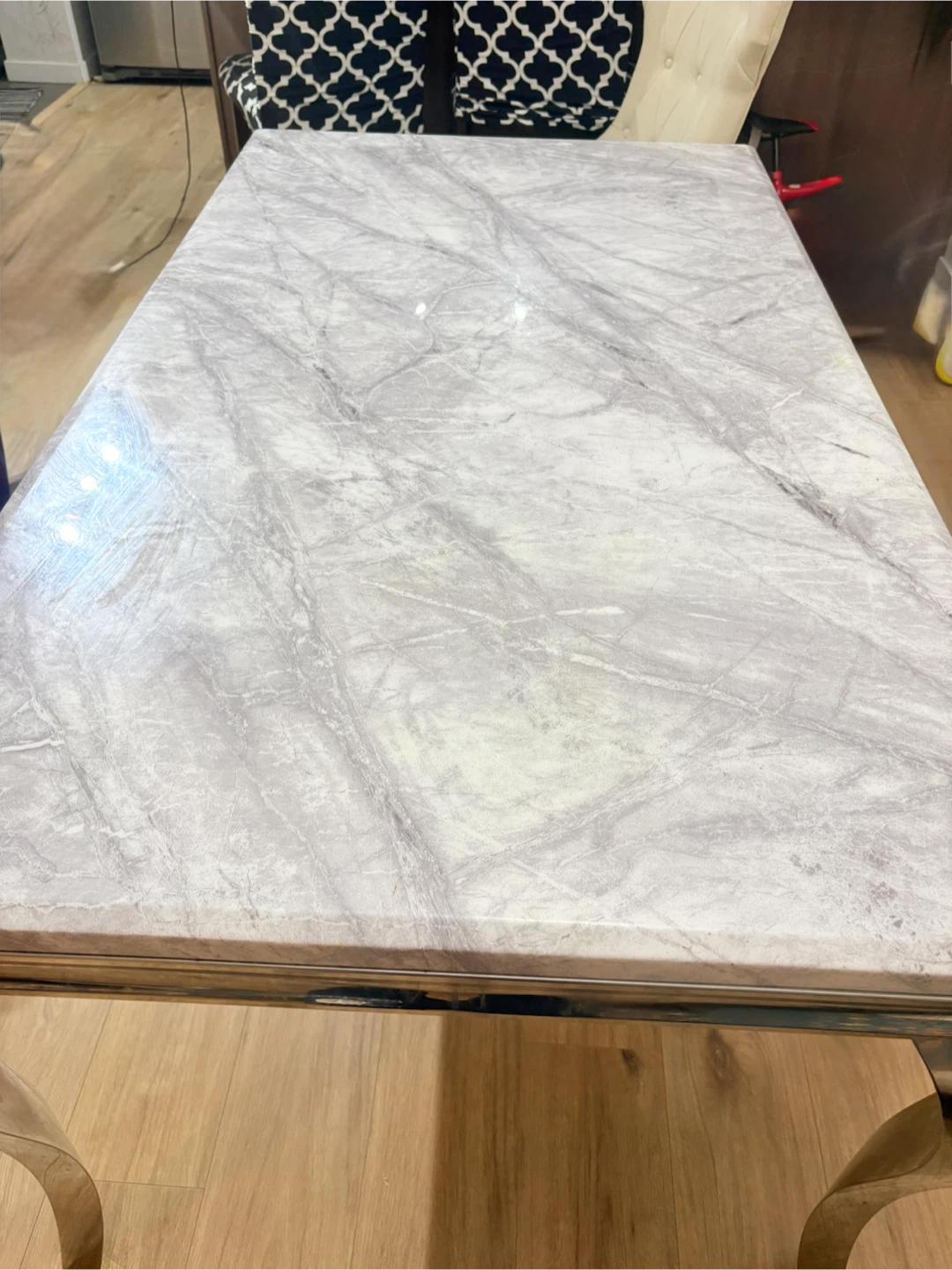 Marble Top Dining Table with 4 Chairs - photo 4
