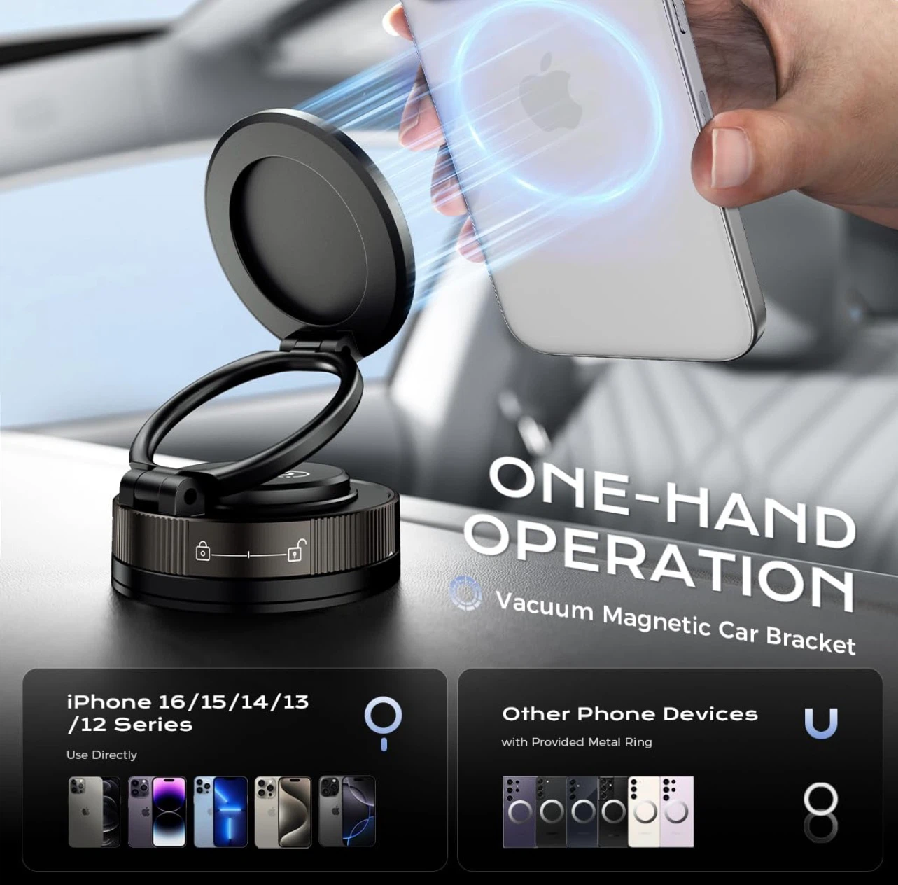 MiiKARE Adjustable Vacuum Magnetic Phone Holder - photo 5