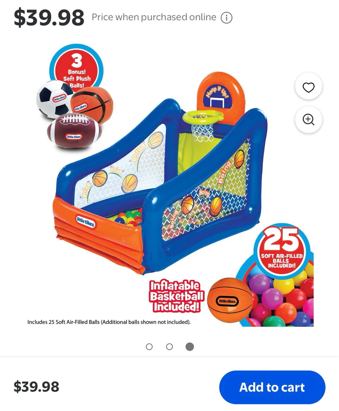 Little Tikes 3-in-1 Inflatable Sports Centre - photo 2