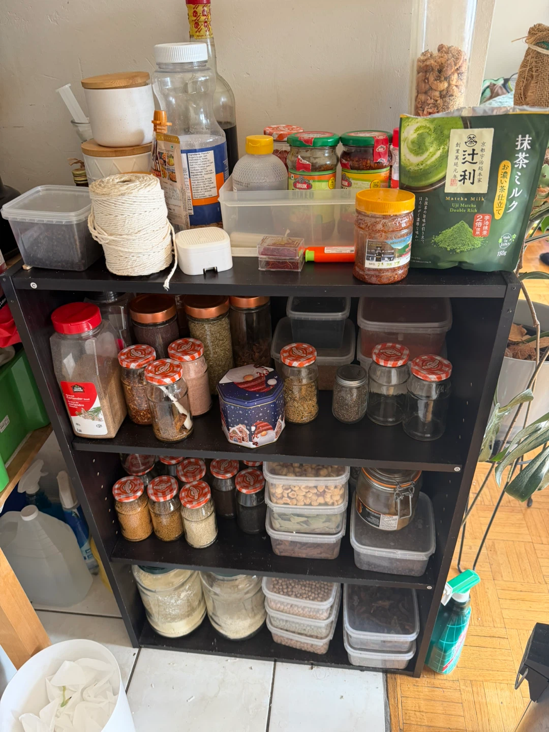 Black 4-Tier Storage Shelving Unit