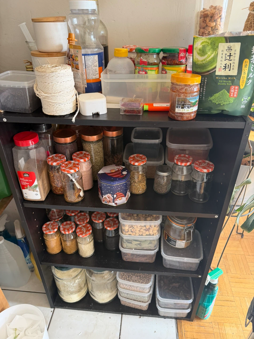 Black 4-Tier Storage Shelving Unit - photo 2